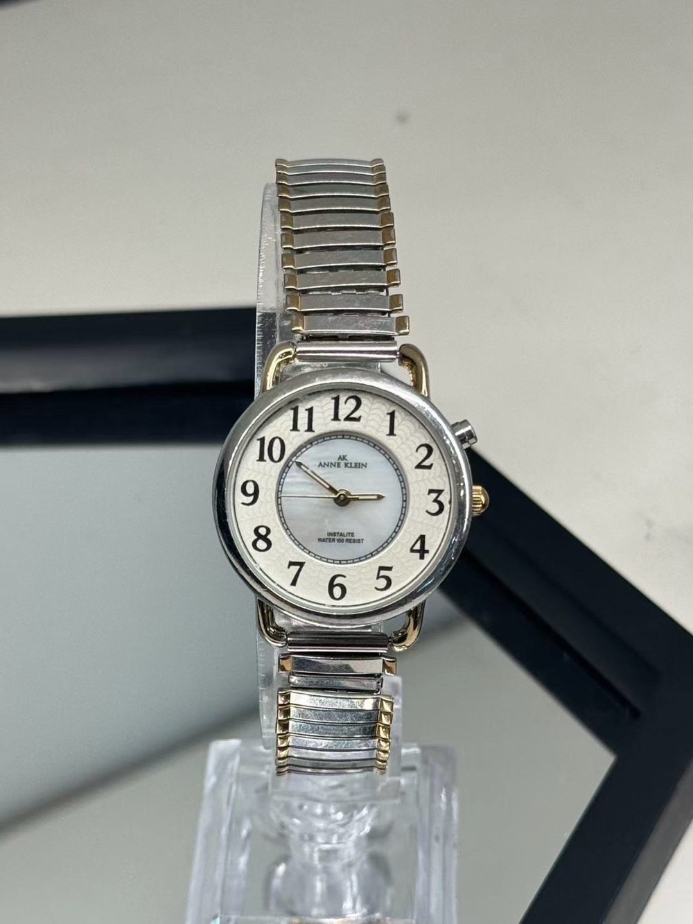 Anne Klein Women’s 30mm Watch Two Tone Expansion Band Quartz New Battery Runs